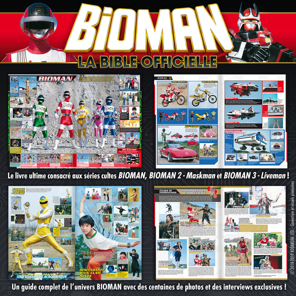 2 3 livre catalogue la bible officielle Maskman Liveman jouets BIOMAN 1 
